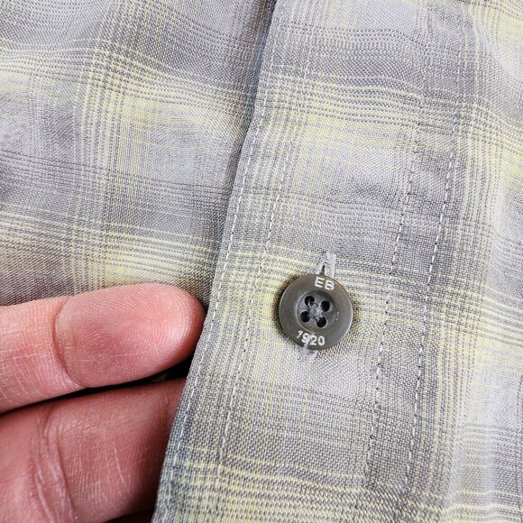 EDDIE‎ BAUER SPORT Mens Lg Plaid Button Down Moisture Wicking Shirt Short Sleeve - Picture 3 of 11